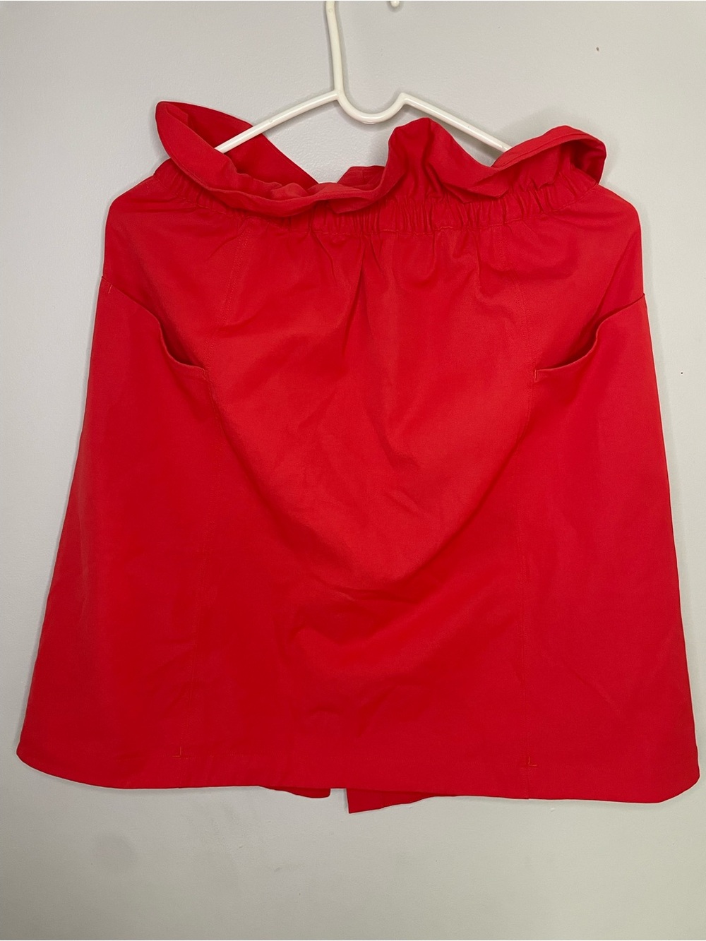 Lululemon Red Paperbag Waist Skirt High Rise Knee Length Pockets